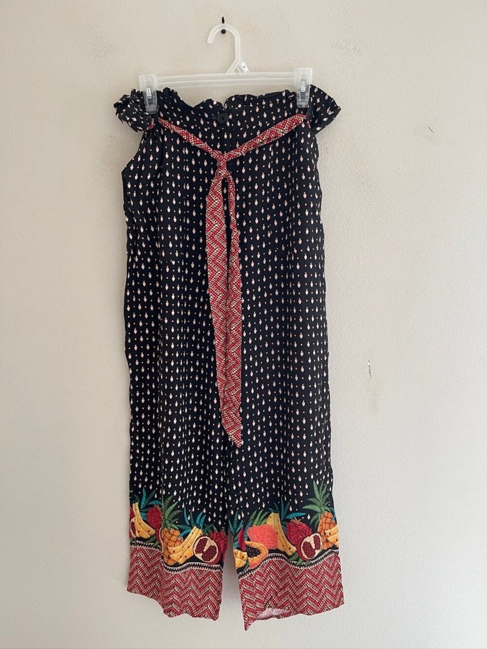 FARM Rio for Anthropologie Fabric Belted with Abstract Fruit Print; Large: NWOT!